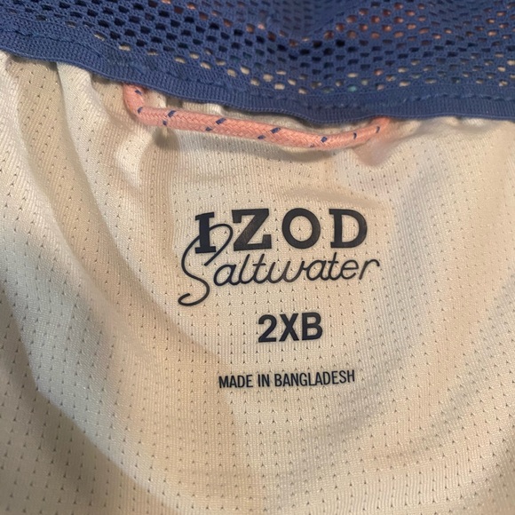 Men’s Izod Saltwster Size 2XB Stylish Blue and Red Board Shorts for Swimming - Picture 3 of 6